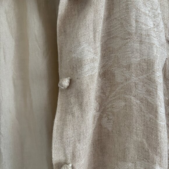 Ecru Linen + Silk Flouncy Blouse - Picture 10 of 11